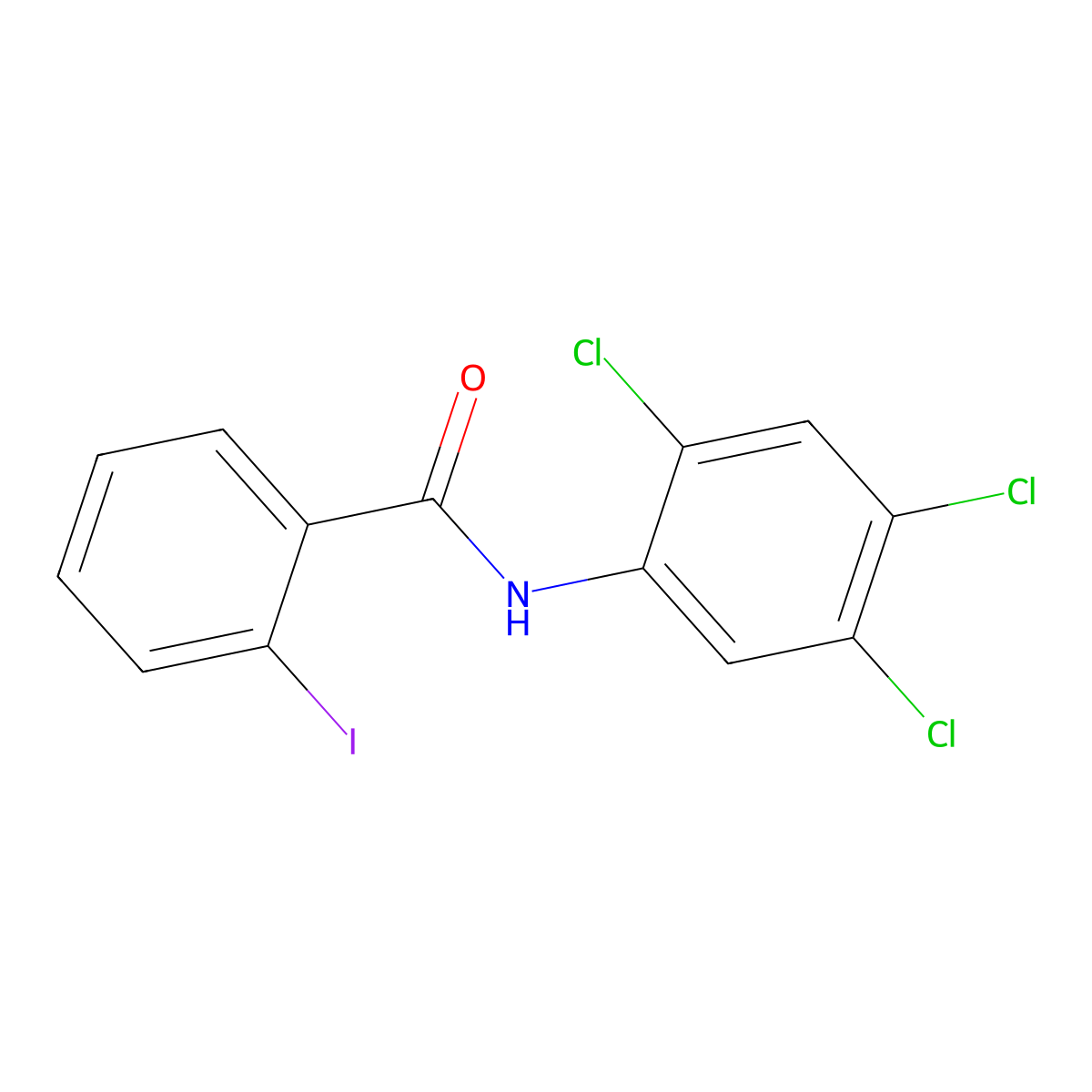 2-Iodo-N-(2,4,5-trichlorophenyl)benzamide molecular structure, CAS 333349-29-4