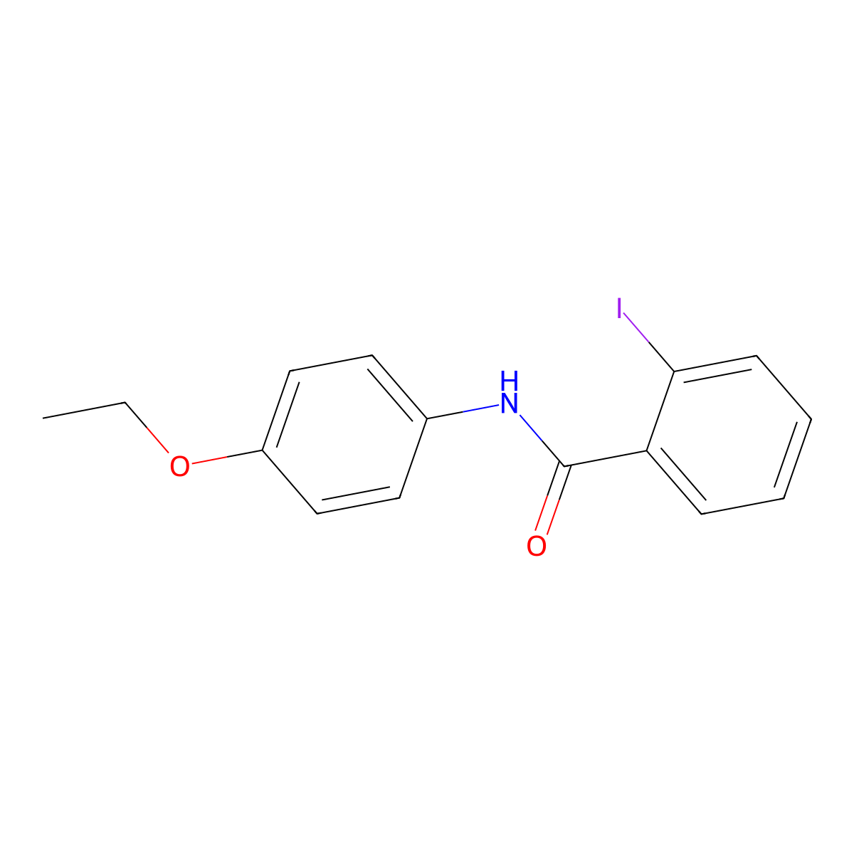 N-(4-ethoxyphenyl)-2-iodobenzamide molecular structure, CAS 333349-40-9
