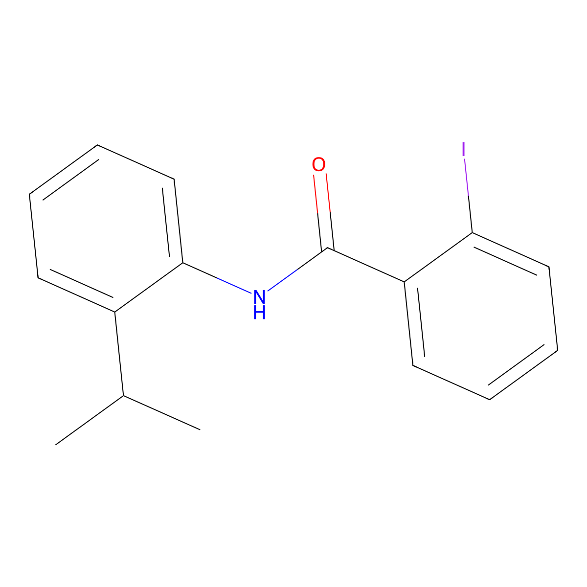 2-Iodo-N-(2-isopropyl-phenyl)-benzamide molecular structure, CAS 333349-41-0