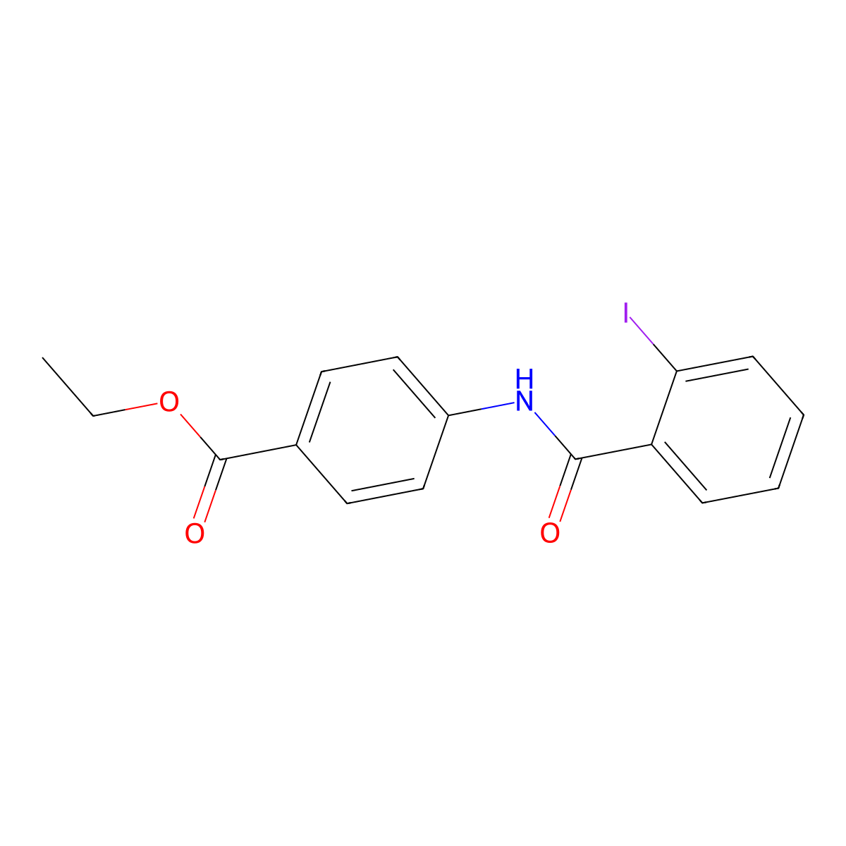 Ethyl 4-[(2-iodobenzoyl)amino]benzoate molecular structure, CAS 333349-44-3