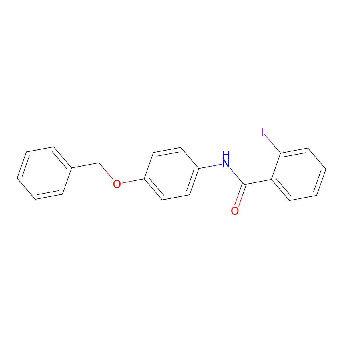 N-(4-Benzyloxy-phenyl)-2-iodo-benzamide molecular structure, CAS 333349-46-5