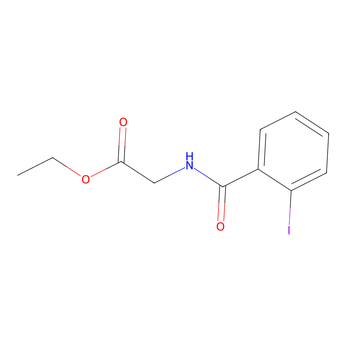 Ethyl 2-[(2-iodobenzoyl)amino]acetate molecular structure, CAS 333349-48-7