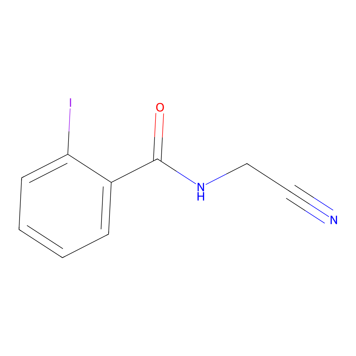 N-(cyanomethyl)-2-iodobenzamide molecular structure, CAS 333349-51-2