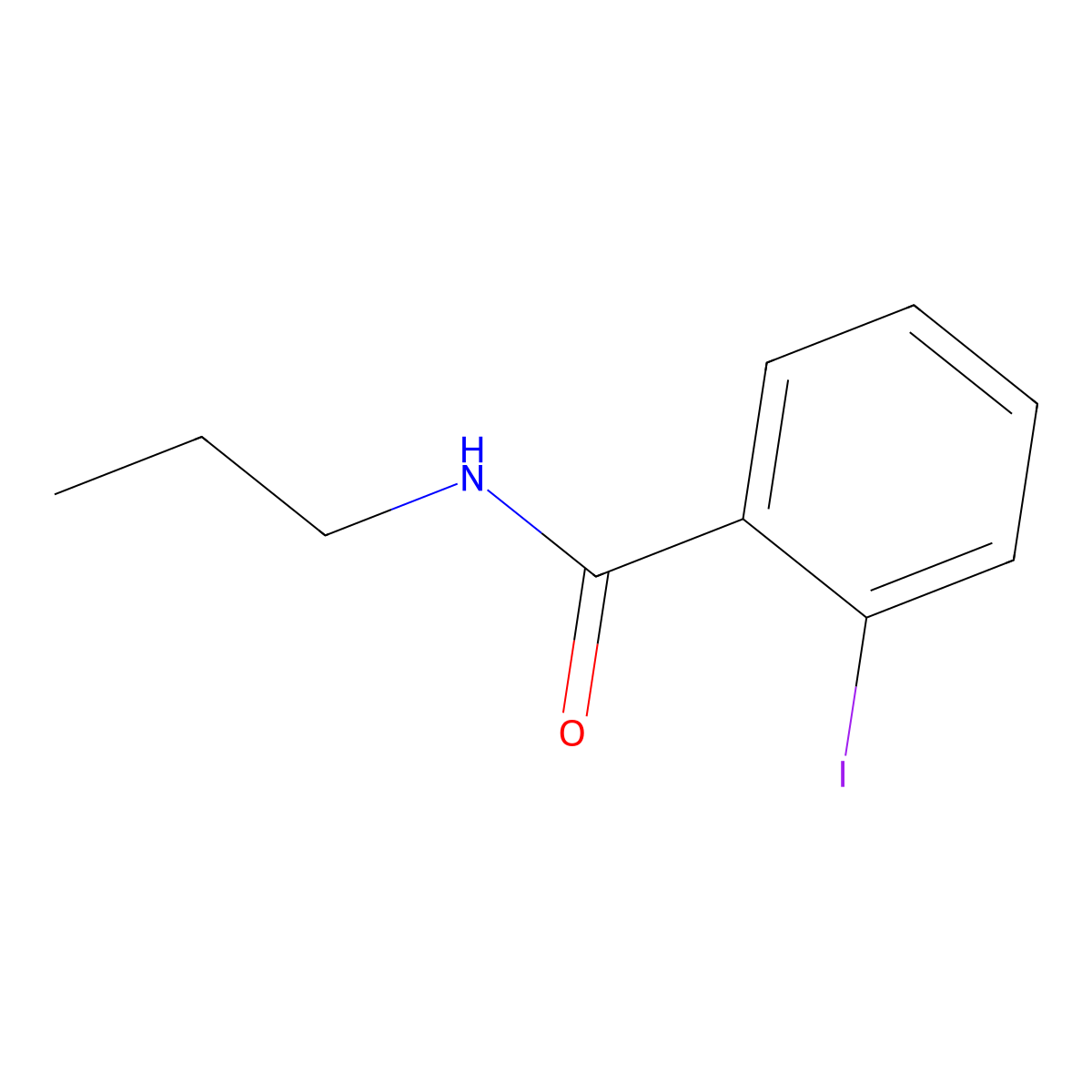 2-iodo-N-propylbenzamide molecular structure, CAS 333349-52-3