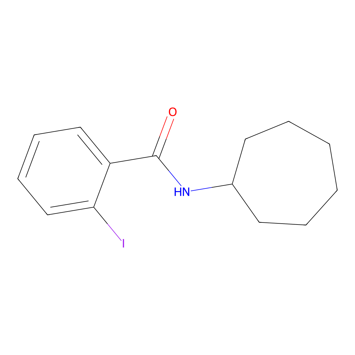 N-cycloheptyl-2-iodobenzamide molecular structure, CAS 333349-58-9