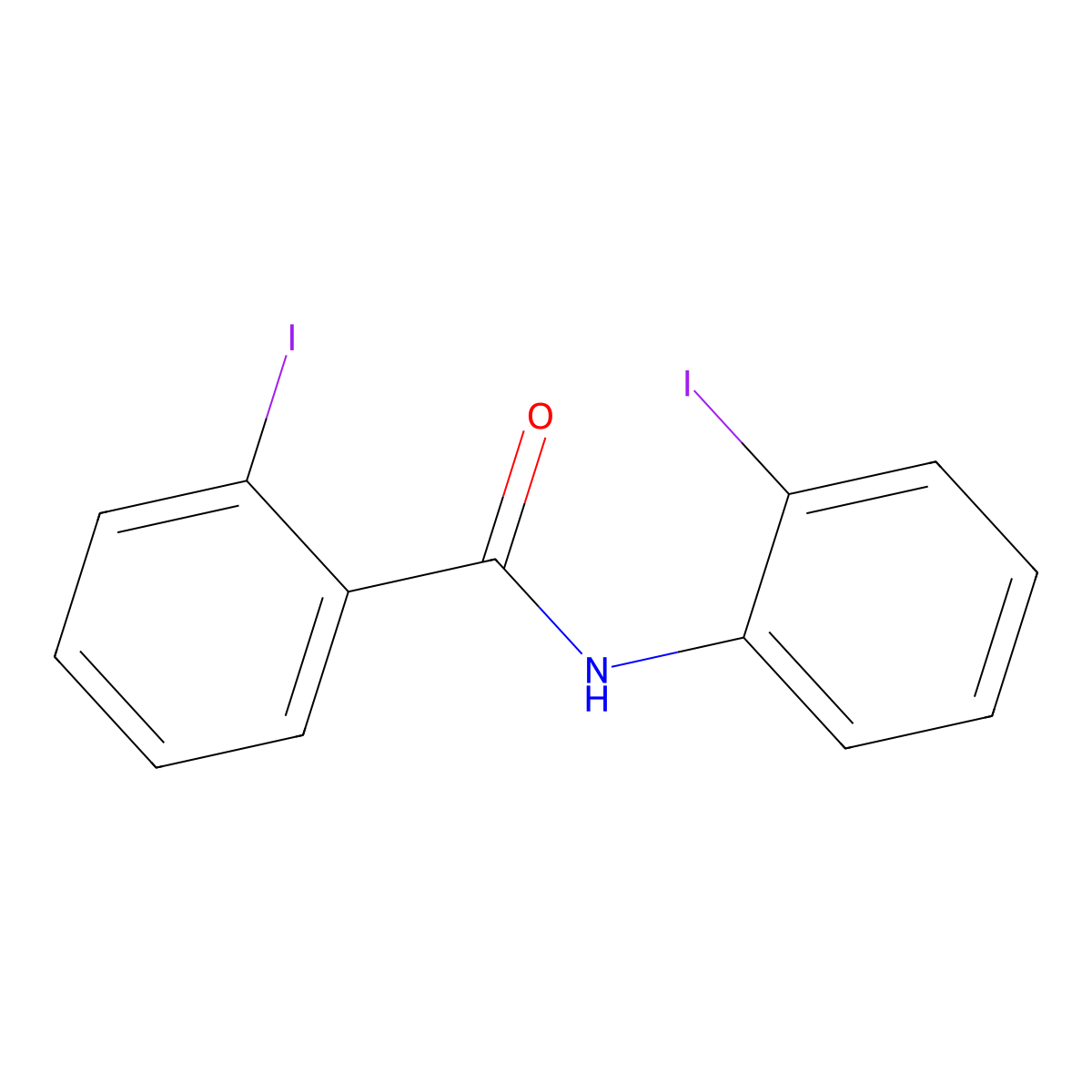 2-iodo-N-(2-iodophenyl)benzamide molecular structure, CAS 333349-66-9