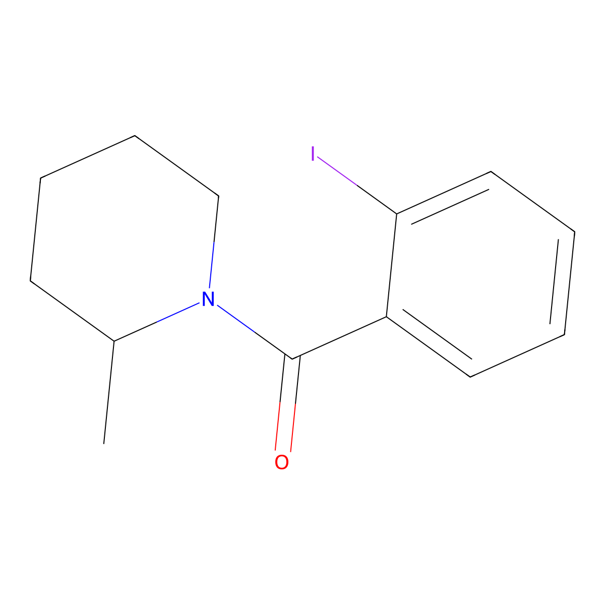 1-(2-Iodobenzoyl)-2-methylpiperidine molecular structure, CAS 333349-68-1