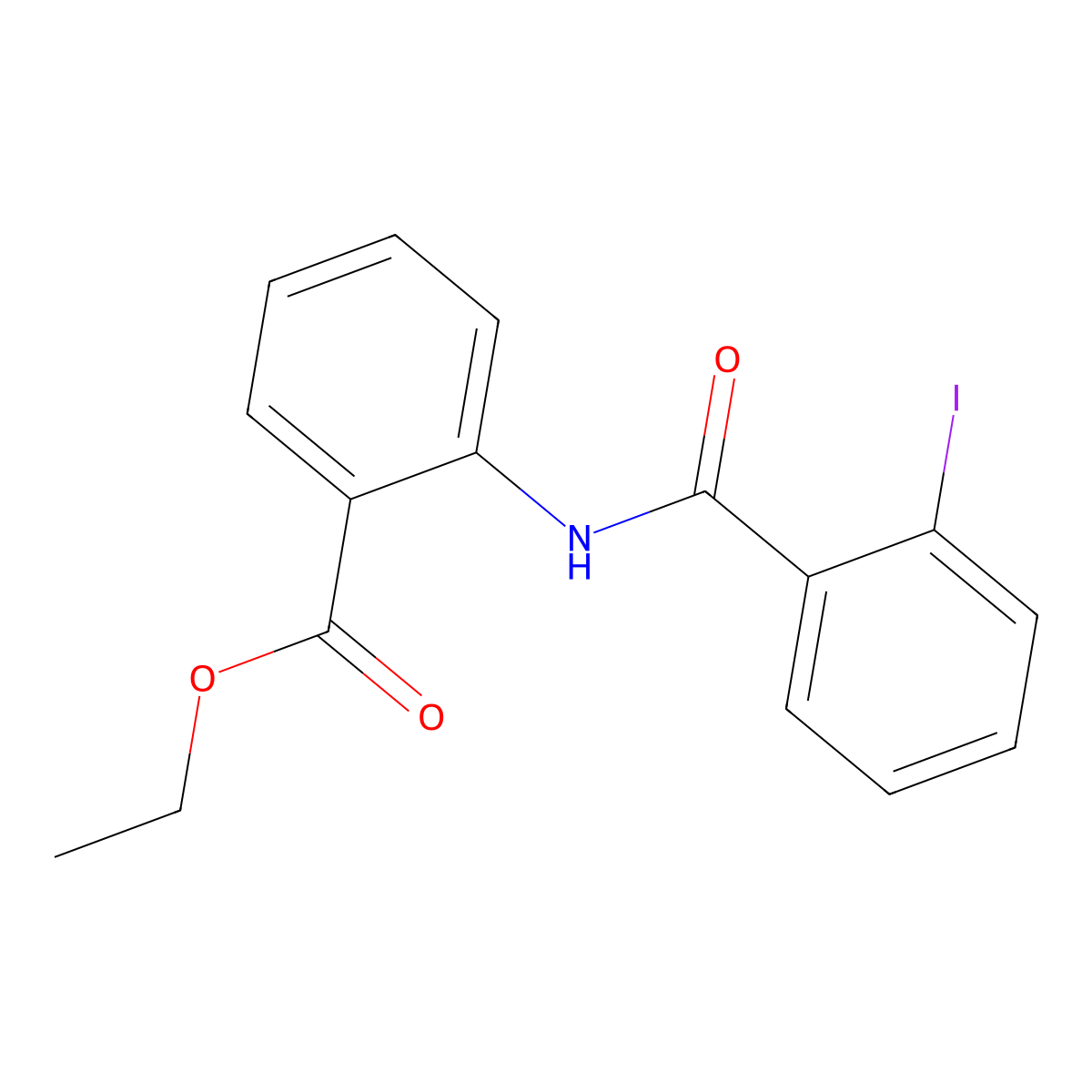 Ethyl 2-[(2-iodobenzoyl)amino]benzoate molecular structure, CAS 333349-74-9