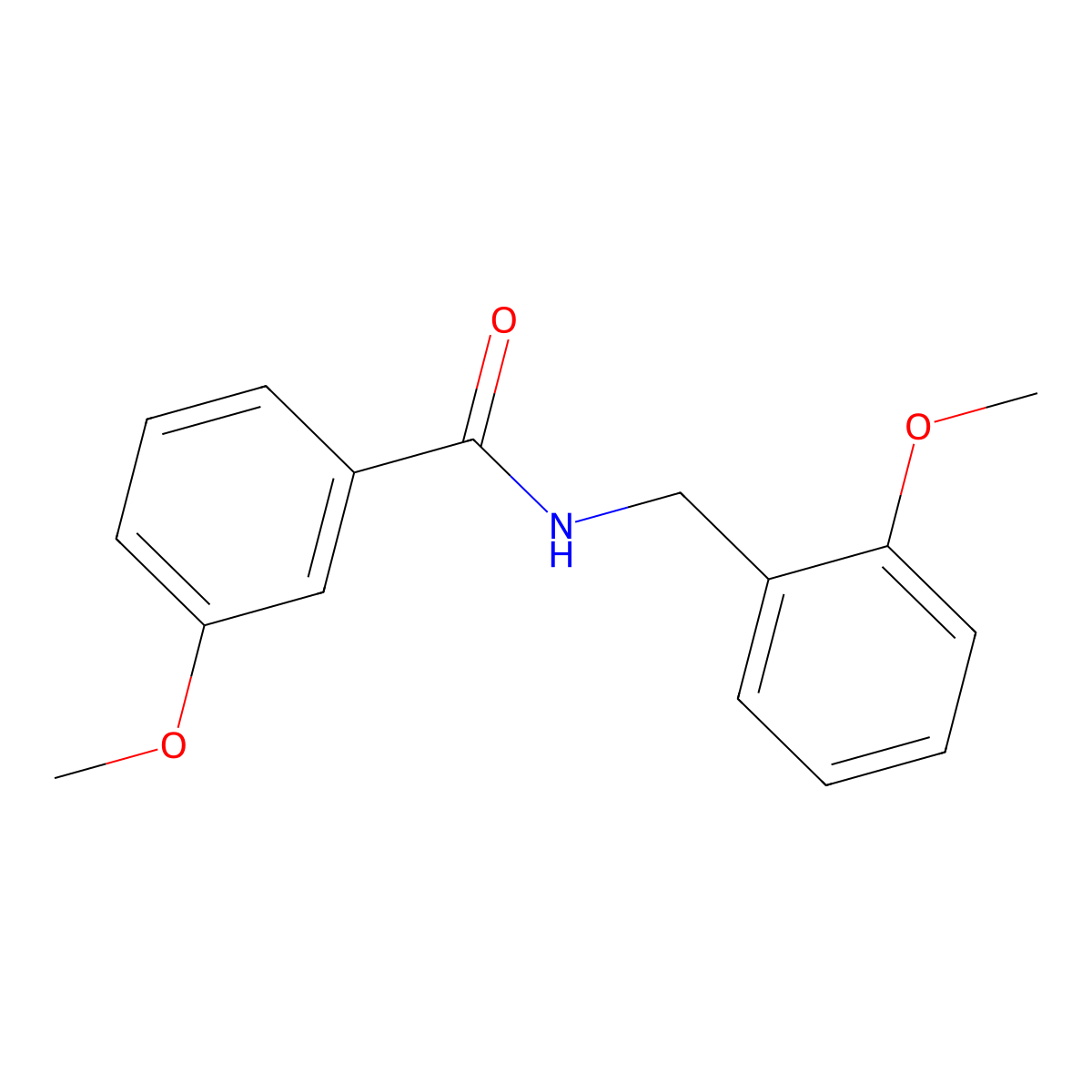 3-methoxy-N-(2-methoxybenzyl)benzamide molecular structure, CAS 333349-78-3