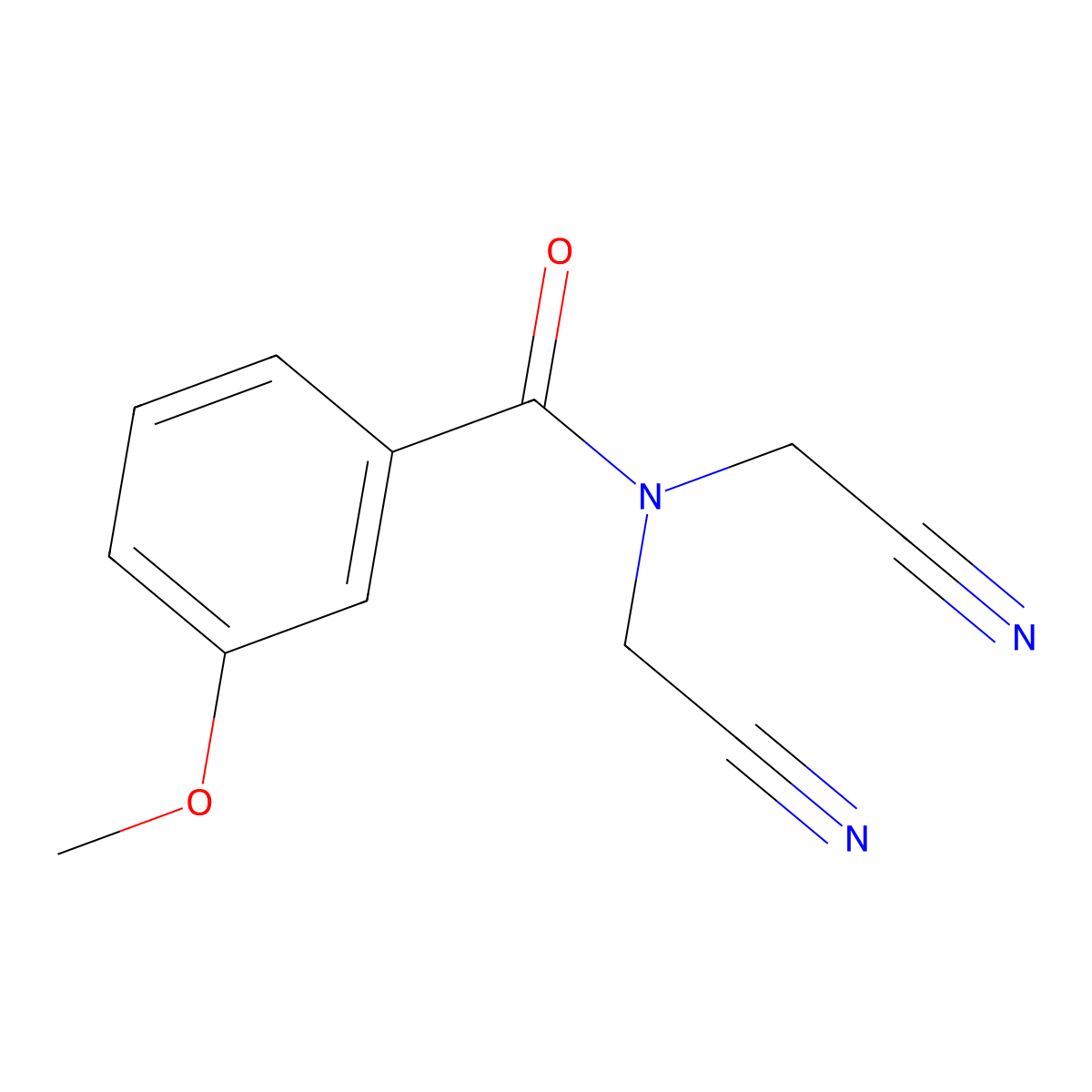 N,N-bis(cyanomethyl)-3-methoxybenzamide molecular structure, CAS 333349-83-0