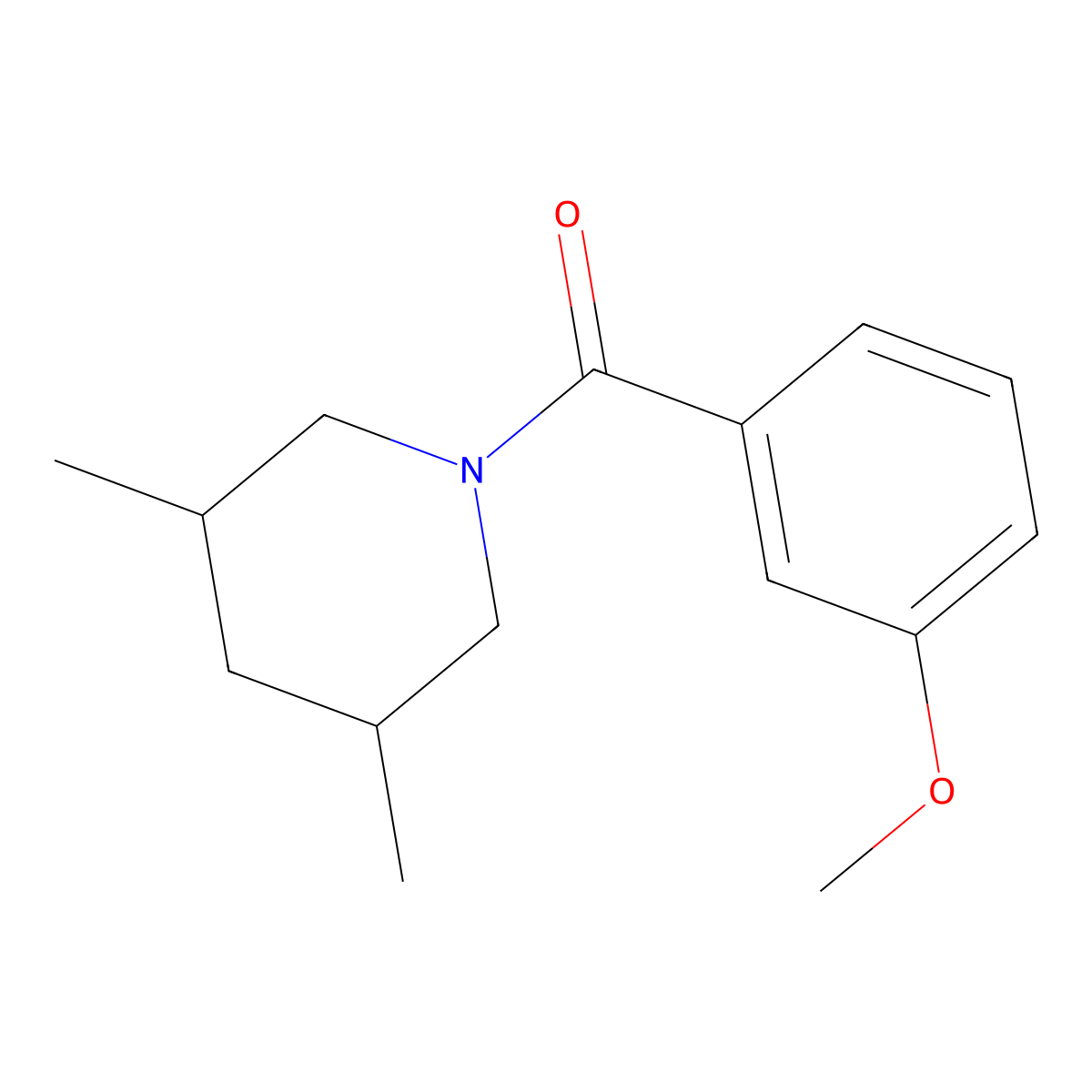 3,5-Dimethylpiperidyl 3-methoxyphenyl ketone molecular structure, CAS 333349-85-2