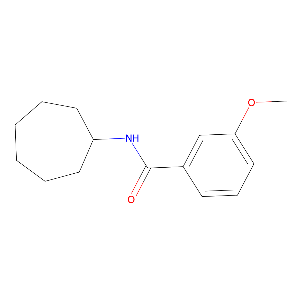 N-cycloheptyl-3-methoxybenzamide molecular structure, CAS 333349-87-4