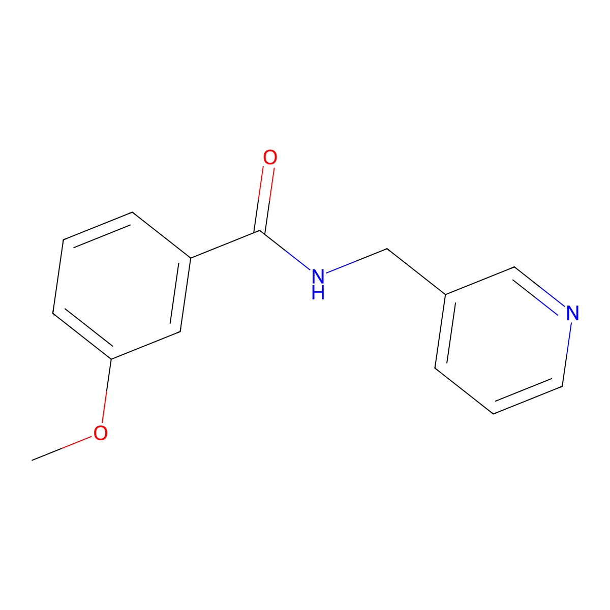 3-methoxy-N-(pyridin-3-ylmethyl)benzamide molecular structure, CAS 333349-90-9
