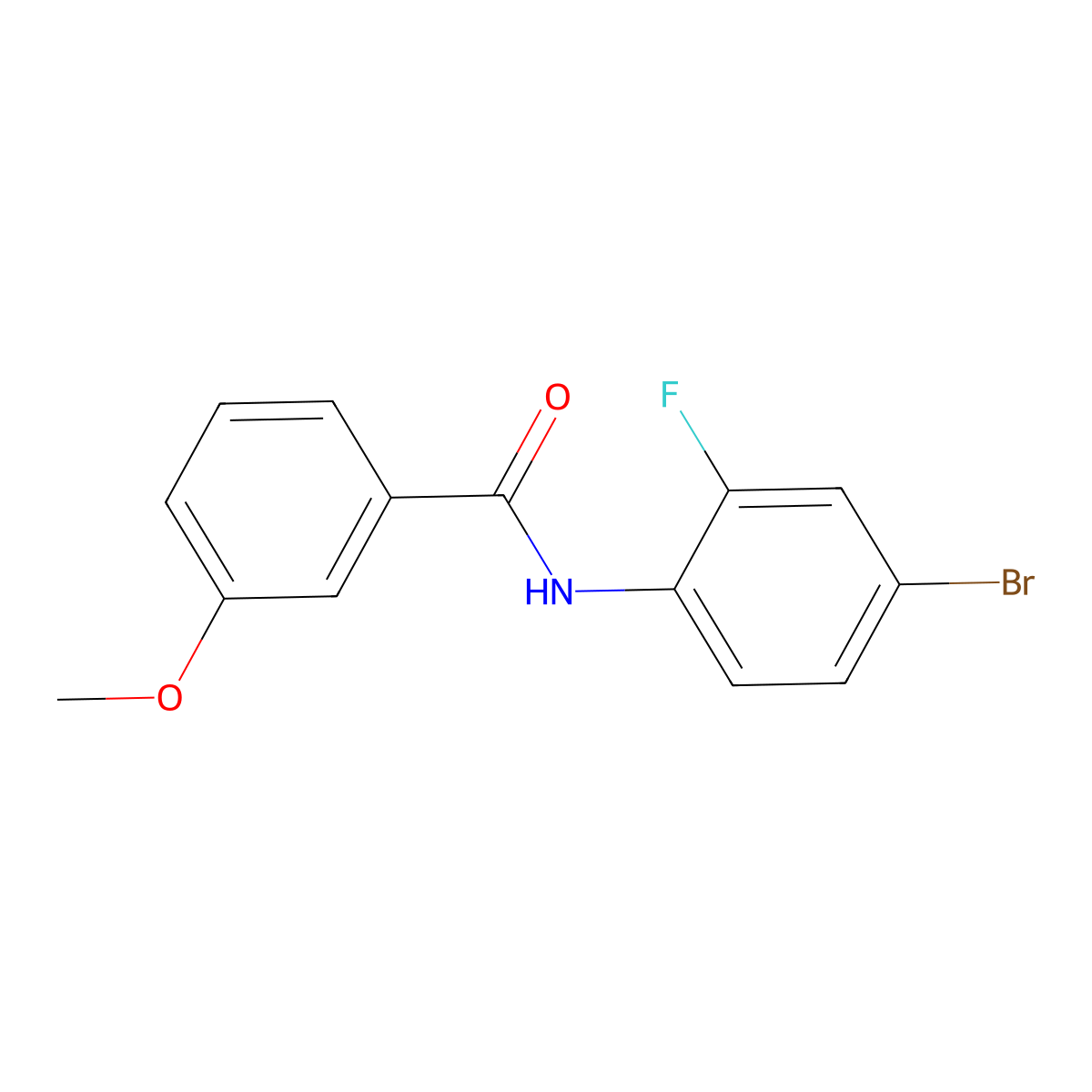 N-(4-bromo-2-fluorophenyl)-3-methoxybenzamide molecular structure, CAS 333349-92-1