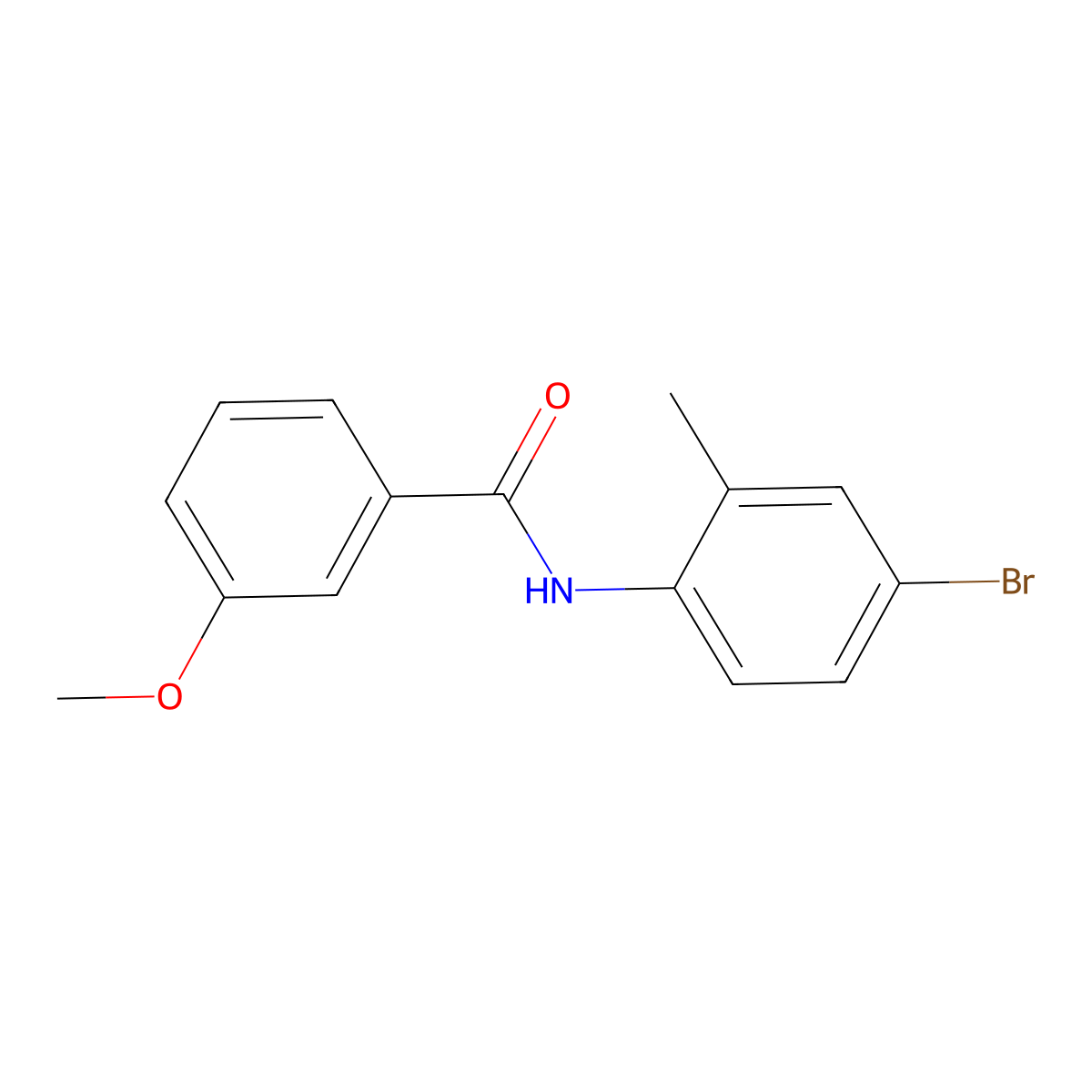 N-(4-bromo-2-methylphenyl)-3-methoxybenzamide molecular structure, CAS 333349-93-2