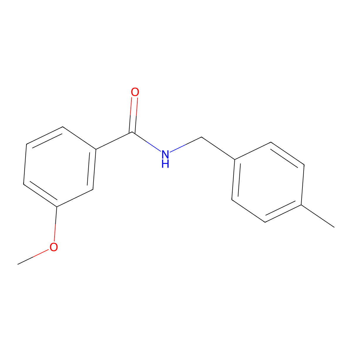 3-methoxy-N-[(4-methylphenyl)methyl]benzamide molecular structure, CAS 333349-95-4