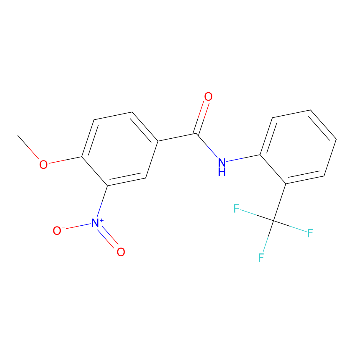 4-methoxy-3-nitro-N-[2-(trifluoromethyl)phenyl]benzamide molecular structure, CAS 333349-96-5