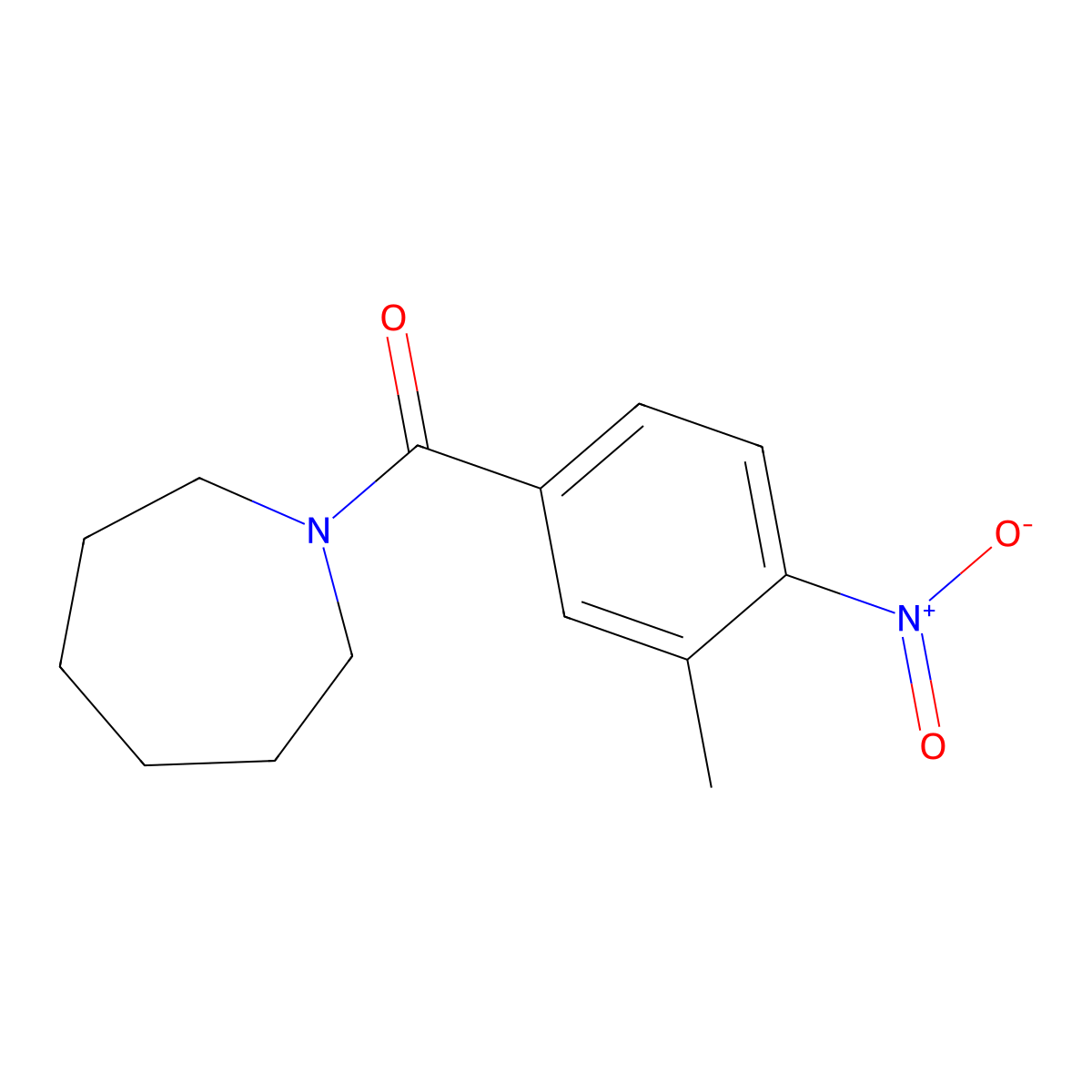 Azepan-1-yl-(3-methyl-4-nitrophenyl)methanone molecular structure, CAS 333350-36-0