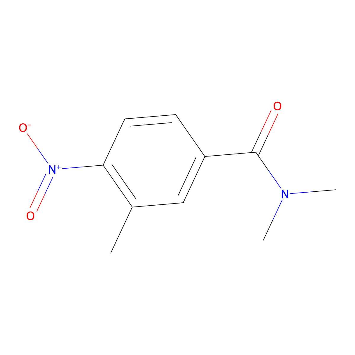N,N,3-trimethyl-4-nitrobenzamide molecular structure, CAS 333350-50-8