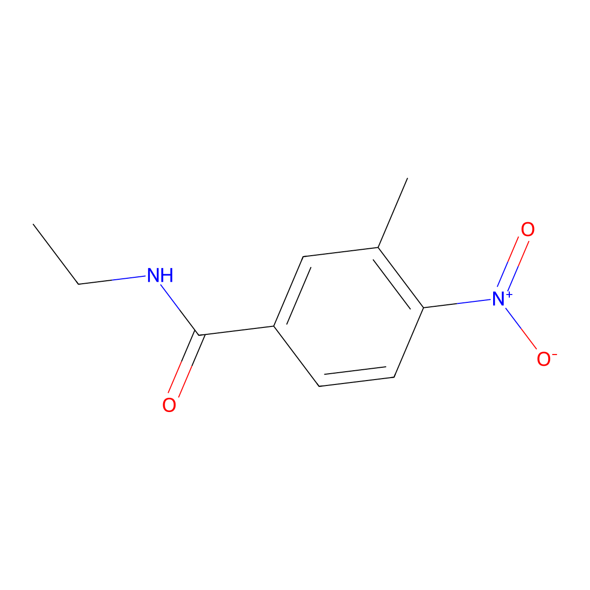 N-ethyl-3-methyl-4-nitrobenzamide molecular structure, CAS 333350-51-9