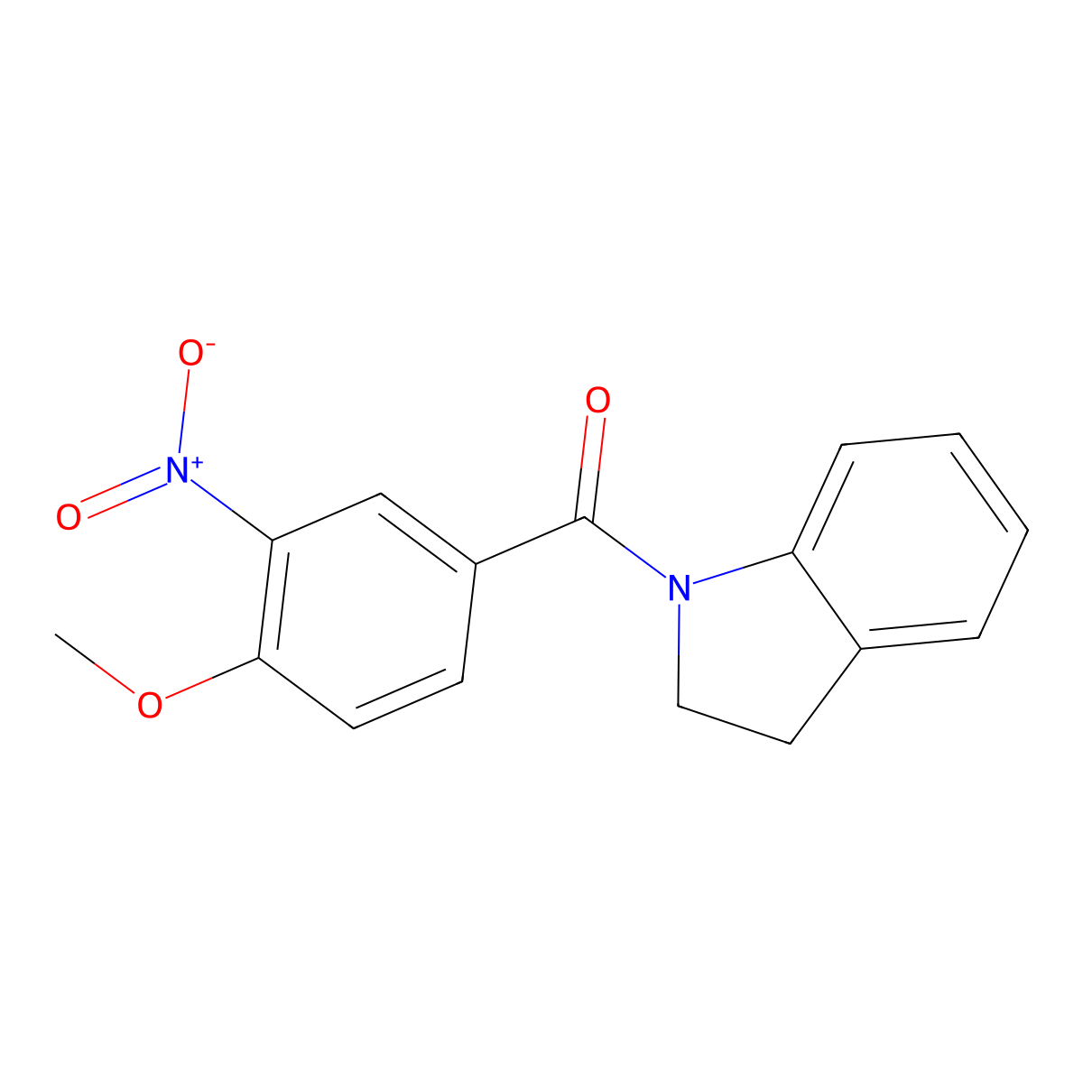 2,3-Dihydroindol-1-yl-(4-methoxy-3-nitrophenyl)methanone molecular structure, CAS 333350-53-1
