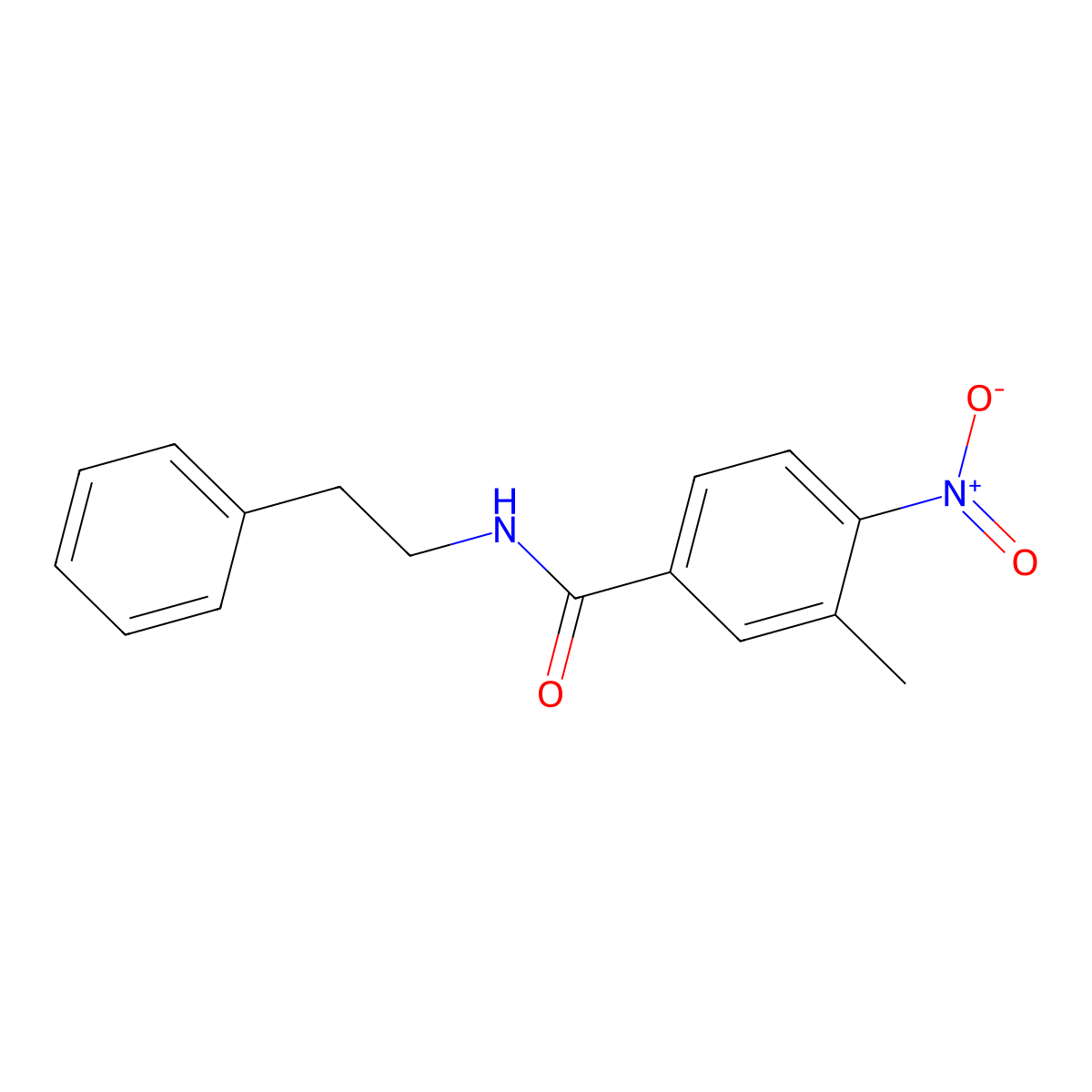3-methyl-4-nitro-N-phenethylbenzamide molecular structure, CAS 333350-55-3
