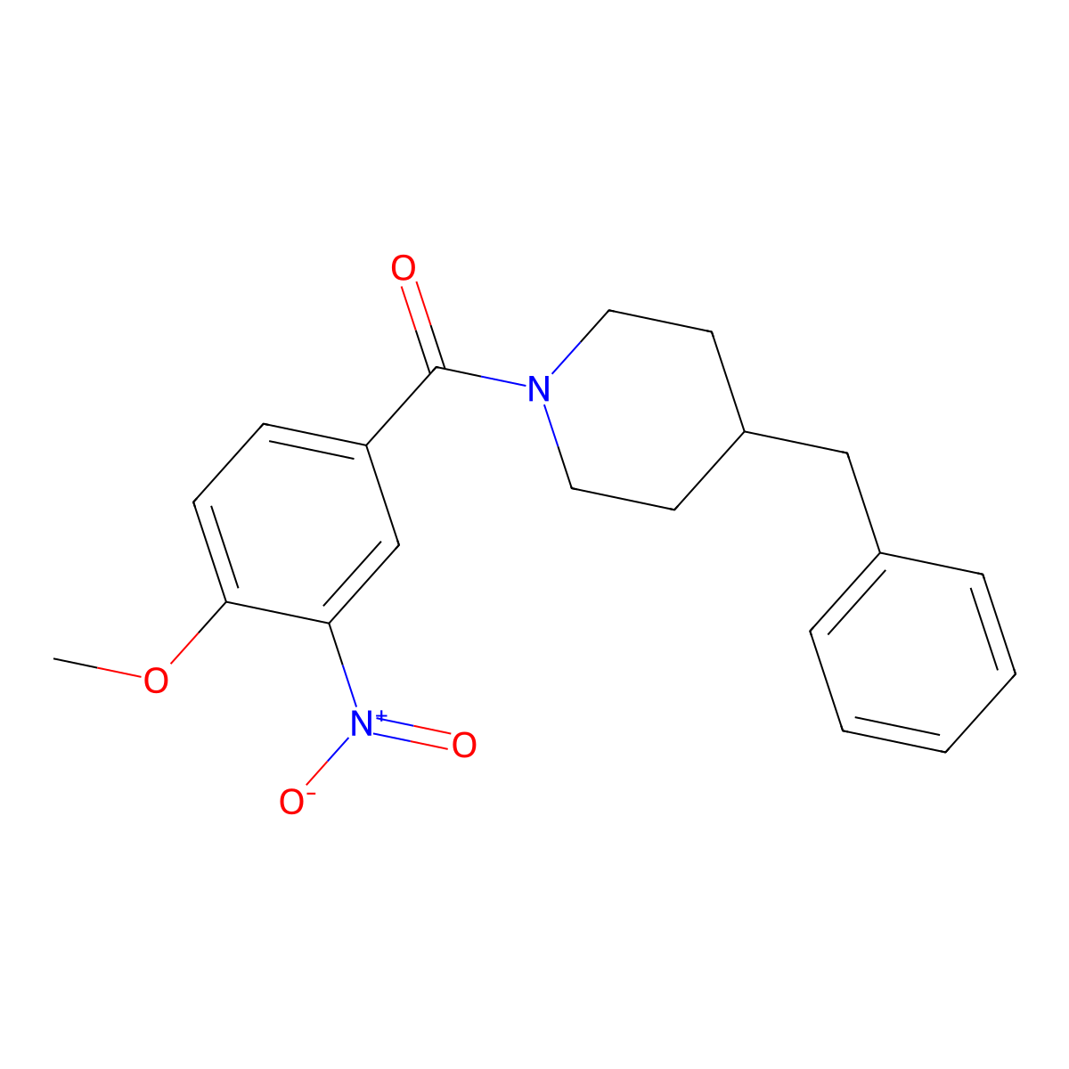 (4-Benzylpiperidin-1-yl)-(4-methoxy-3-nitrophenyl)methanone molecular structure, CAS 333350-56-4