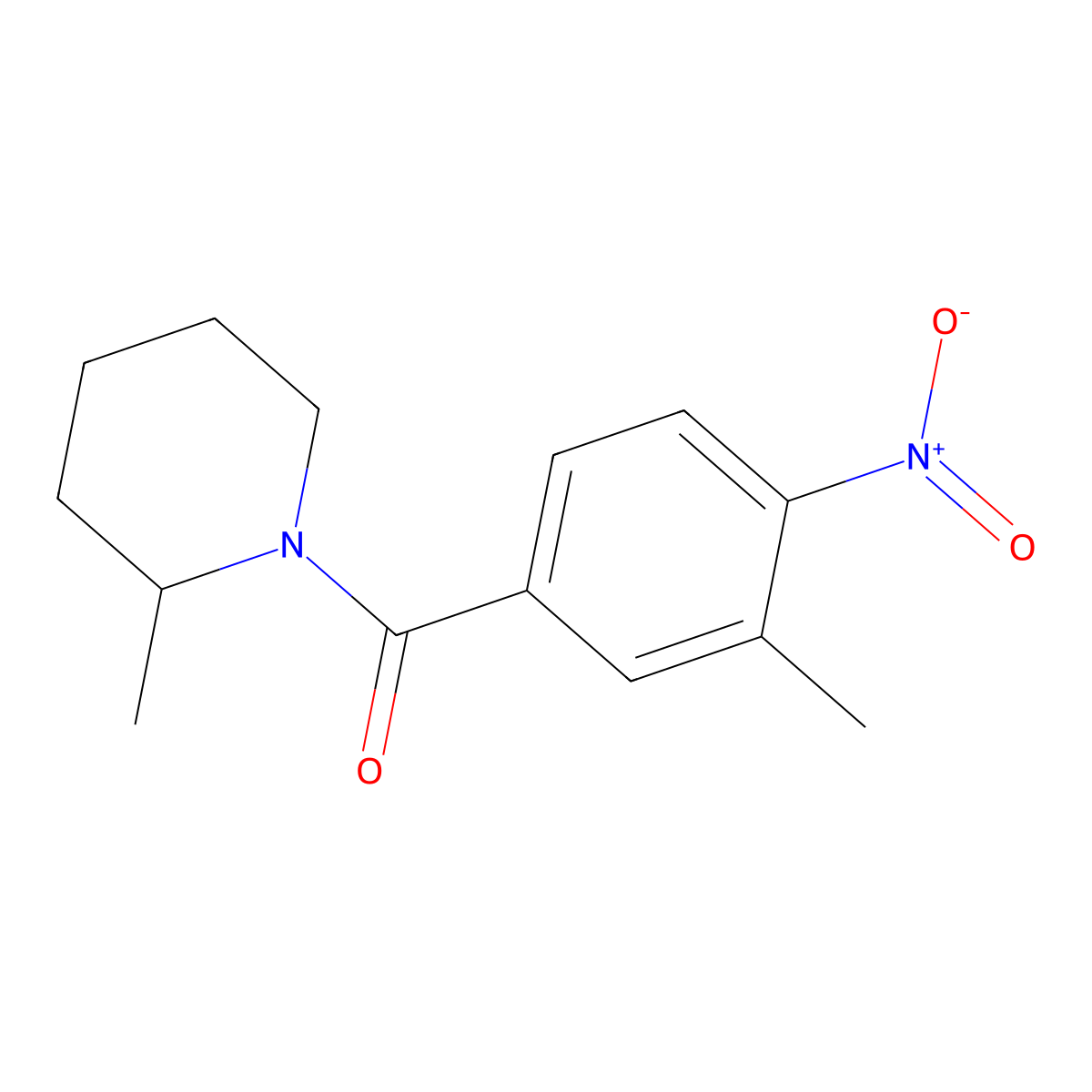 (3-Methyl-4-nitrophenyl)(2-methylpiperidin-1-yl)methanone molecular structure, CAS 333350-57-5