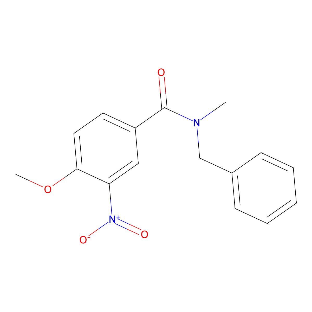 N-benzyl-4-methoxy-N-methyl-3-nitrobenzamide molecular structure, CAS 333350-58-6