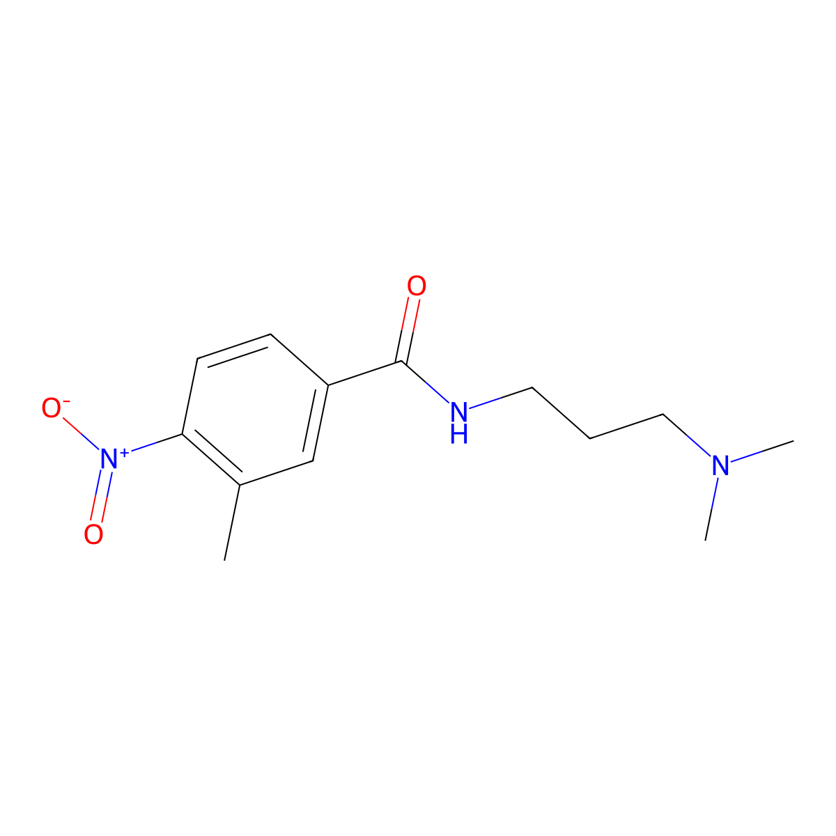 N-[3-(dimethylamino)propyl]-3-methyl-4-nitrobenzamide molecular structure, CAS 333350-59-7