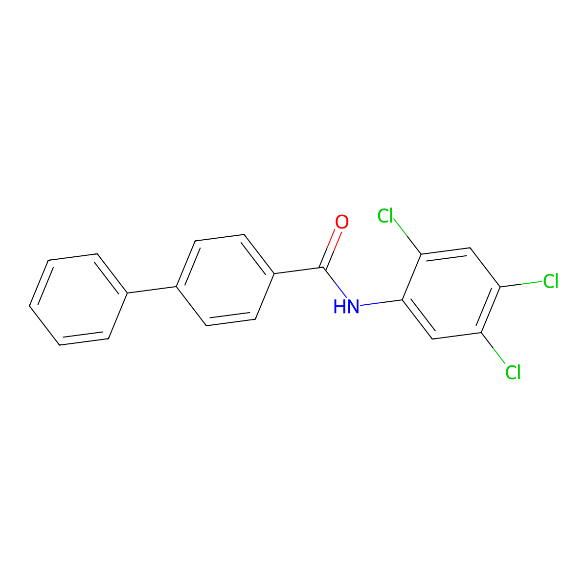 N-(2,4,5-trichlorophenyl)biphenyl-4-carboxamide molecular structure, CAS 333350-72-4