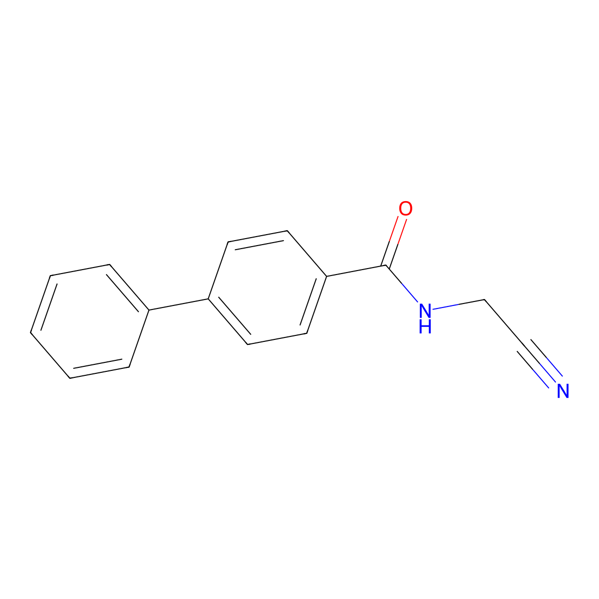 N-(cyanomethyl)biphenyl-4-carboxamide molecular structure, CAS 333350-76-8