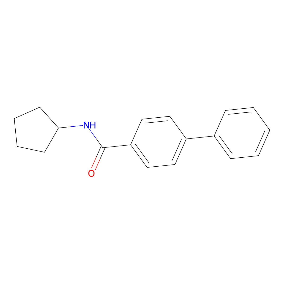 N-cyclopentyl-4-phenylbenzamide molecular structure, CAS 333350-78-0