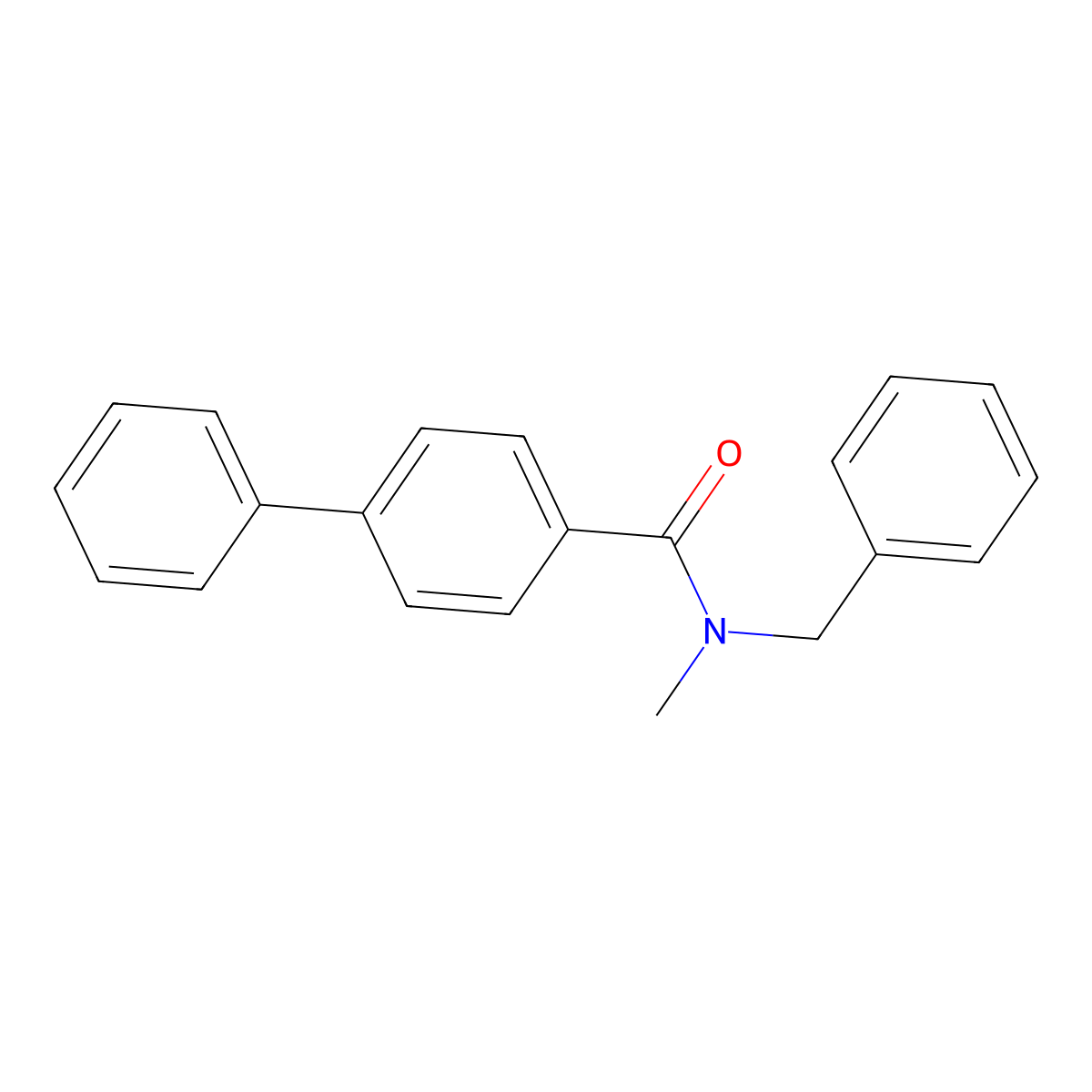 N-benzyl-N-methyl-4-phenylbenzamide molecular structure, CAS 333350-81-5