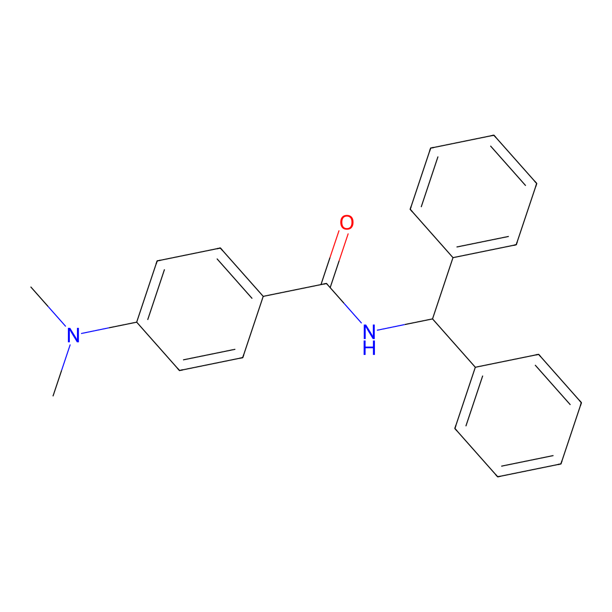 4-(dimethylamino)-N-(diphenylmethyl)benzamide molecular structure, CAS 333350-95-1
