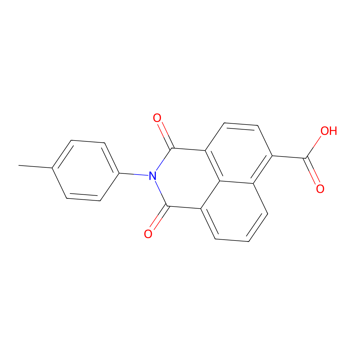 2-(4-Methylphenyl)-1,3-dioxobenzo[de]isoquinoline-6-carboxylic acid molecular structure, CAS 333351-49-8