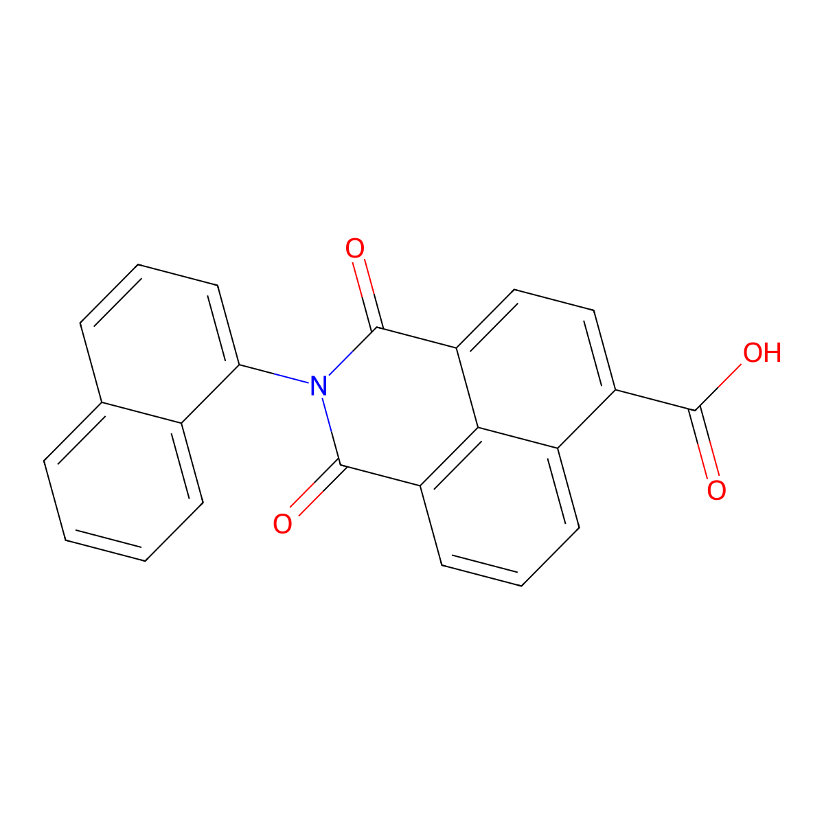 2-Naphthalen-1-yl-1,3-dioxobenzo[de]isoquinoline-6-carboxylic acid molecular structure, CAS 333351-50-1