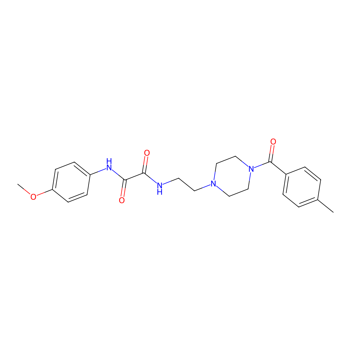 N'-(4-methoxyphenyl)-N-[2-[4-(4-methylbenzoyl)piperazin-1-yl]ethyl]oxamide molecular structure, CAS 333352-01-5
