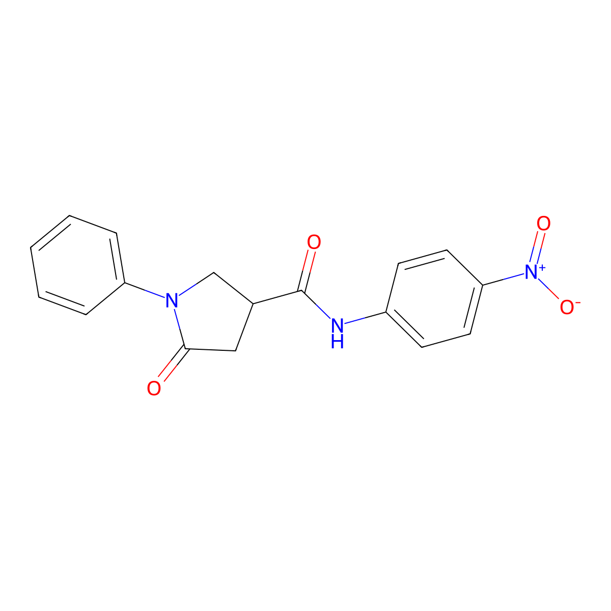 N-(4-nitrophenyl)-5-oxo-1-phenylpyrrolidine-3-carboxamide molecular structure, CAS 333352-07-1