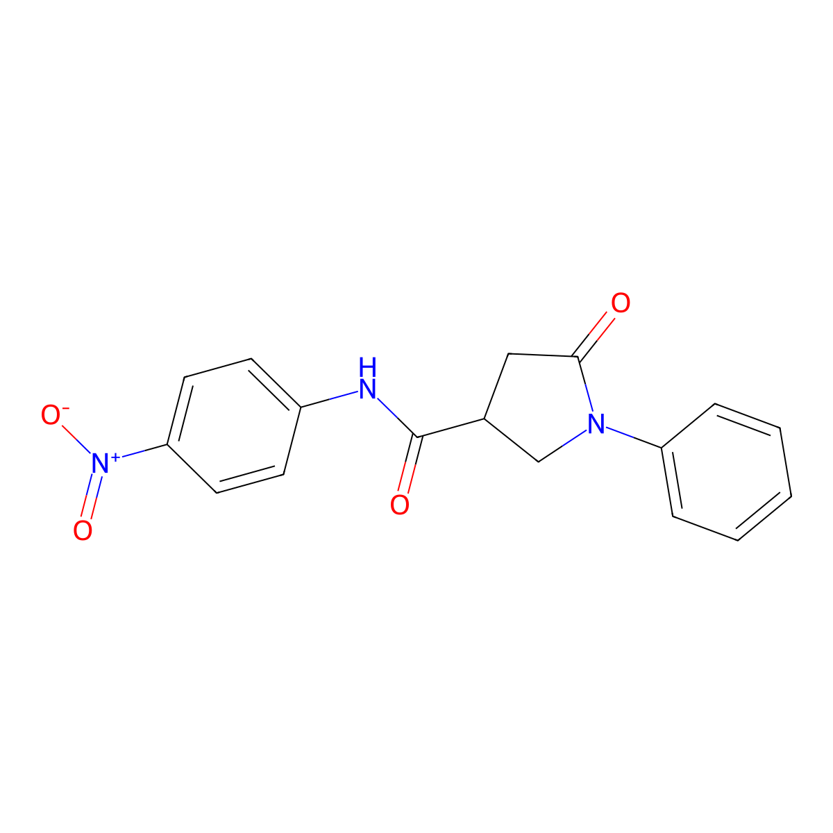 N-(4-nitrophenyl)-5-oxo-1-phenylpyrrolidine-3-carboxamide molecular structure, CAS 333352-07-1