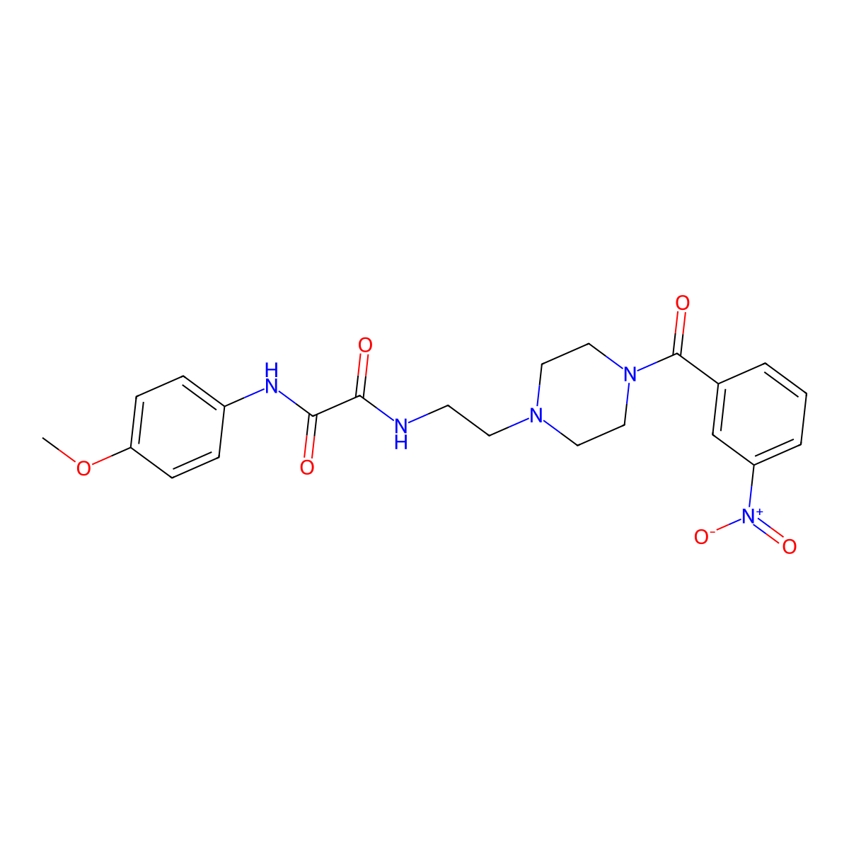 N'-(4-methoxyphenyl)-N-[2-[4-(3-nitrobenzoyl)piperazin-1-yl]ethyl]oxamide molecular structure, CAS 333353-01-8