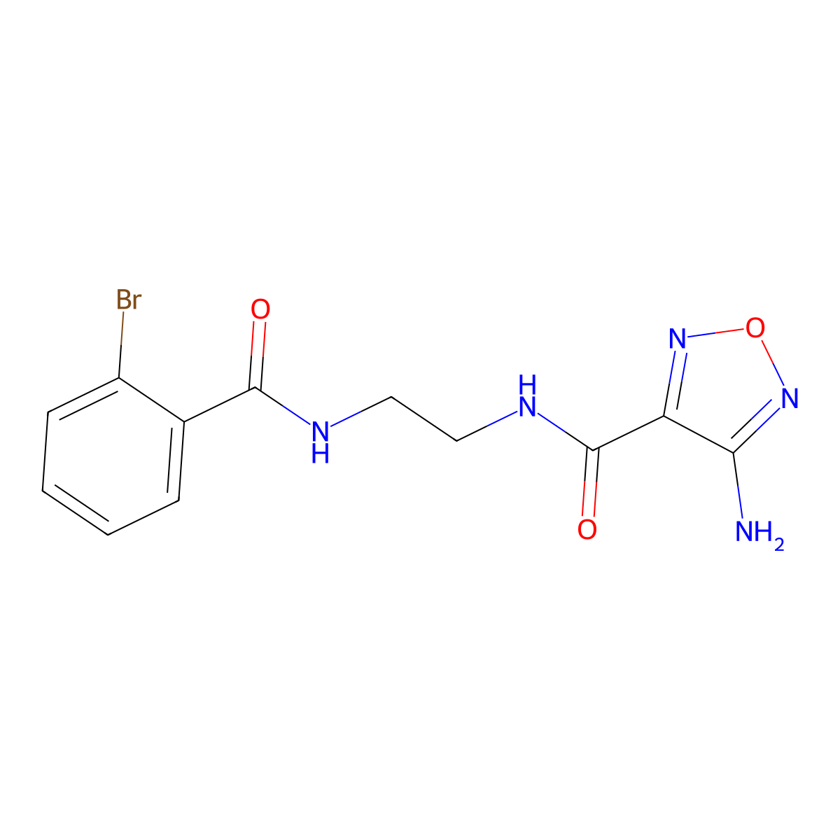 4-amino-N-[2-[(2-bromobenzoyl)amino]ethyl]-1,2,5-oxadiazole-3-carboxamide molecular structure, CAS 333353-23-4