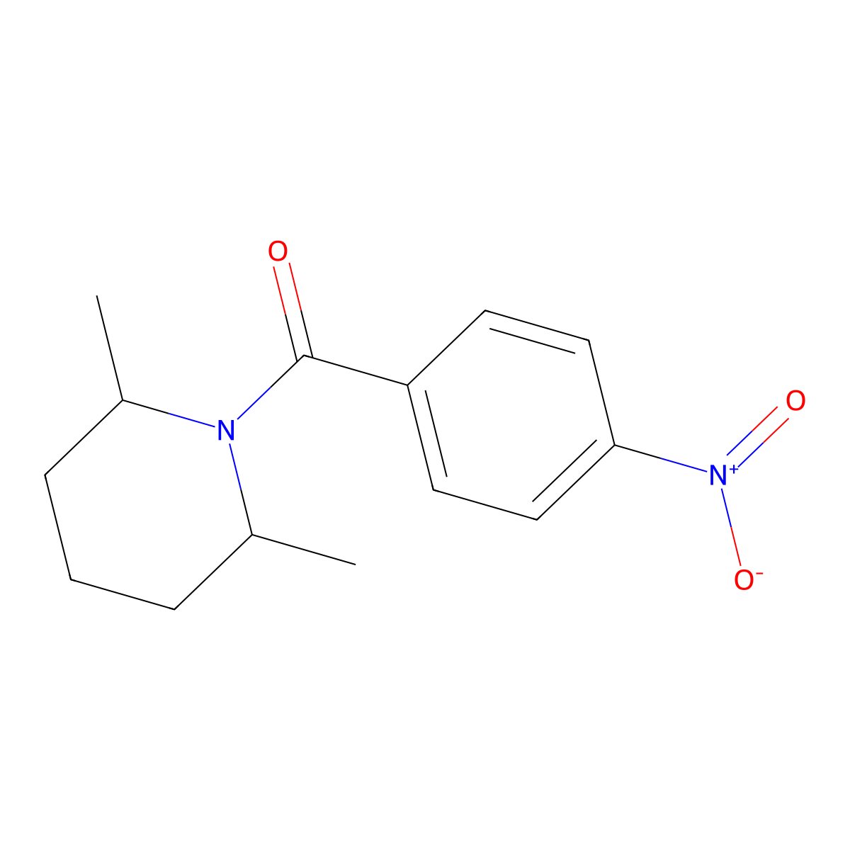 (2,6-Dimethyl-1-piperidinyl)(4-nitrophenyl)methanone molecular structure, CAS 333353-46-1