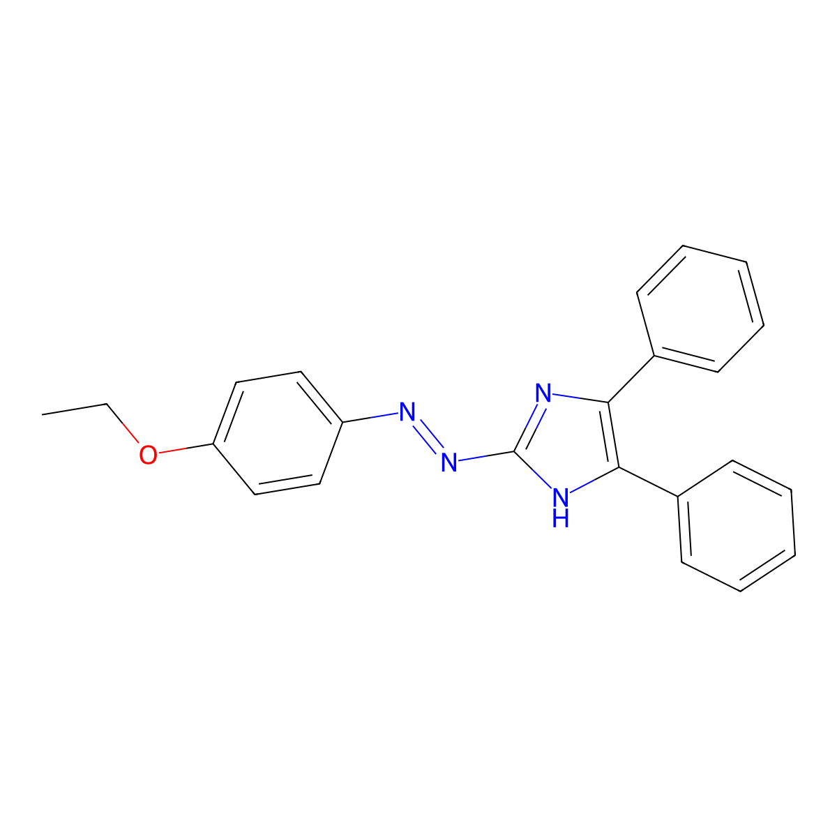 2-[(4-ethoxyphenyl)diazenyl]-4,5-diphenyl-1H-imidazole molecular structure, CAS 333353-68-7