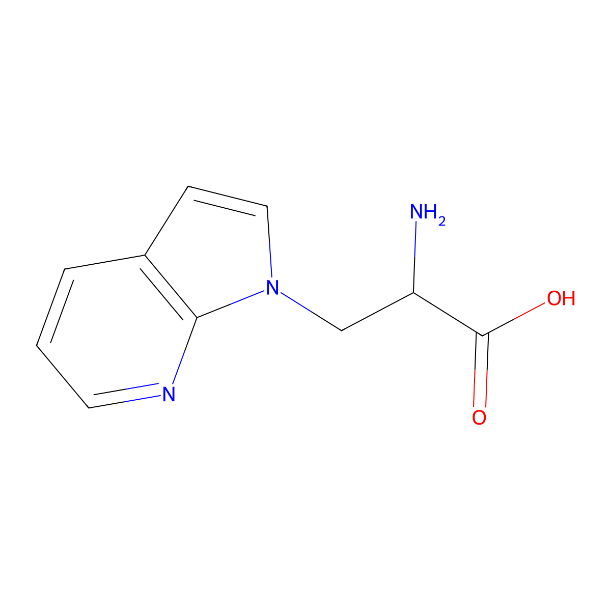 2-amino-3-{1H-pyrrolo[2,3-b]pyridin-1-yl}propanoic acid molecular structure, CAS 333354-45-3