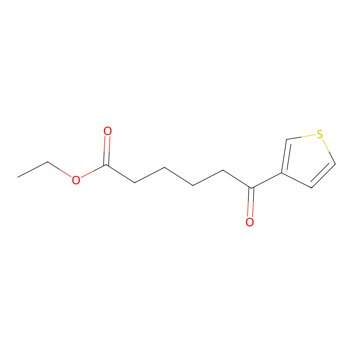 Ethyl 6-oxo-6-(3-thienyl)hexanoate molecular structure, CAS 333355-34-3
