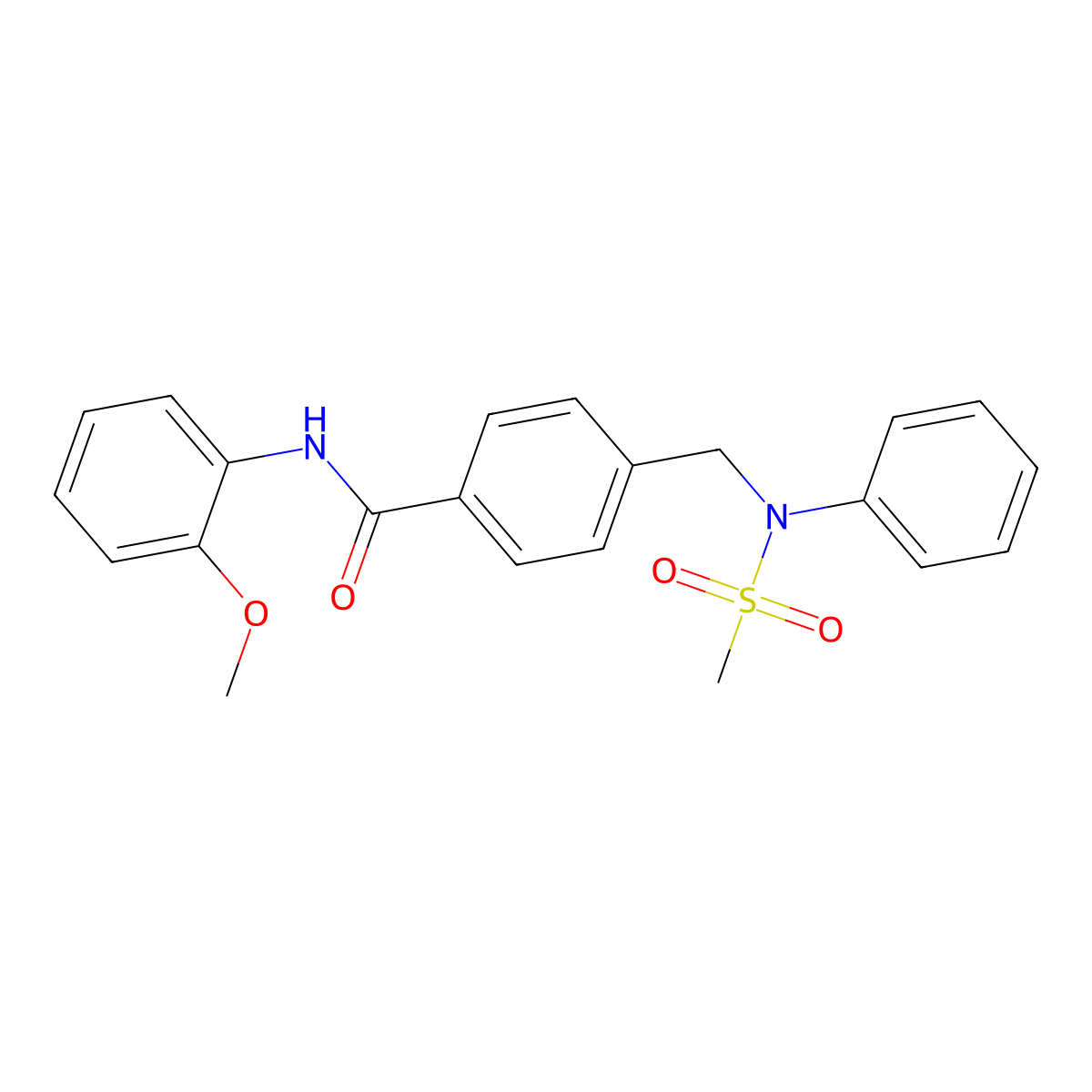 N-(2-methoxyphenyl)-4-[(N-methylsulfonylanilino)methyl]benzamide molecular structure, CAS 333355-90-1