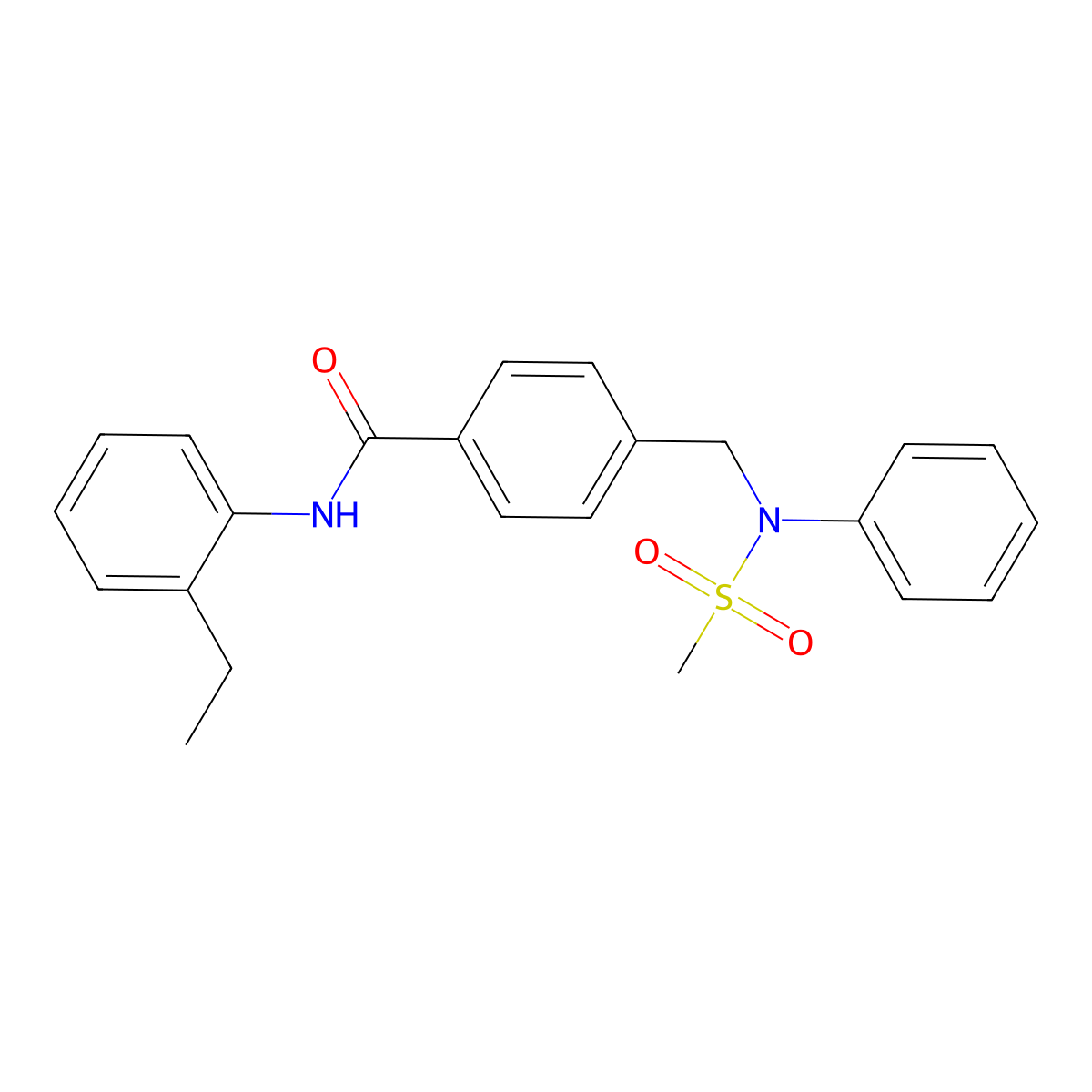 N-(2-ethylphenyl)-4-[(N-methylsulfonylanilino)methyl]benzamide molecular structure, CAS 333355-94-5