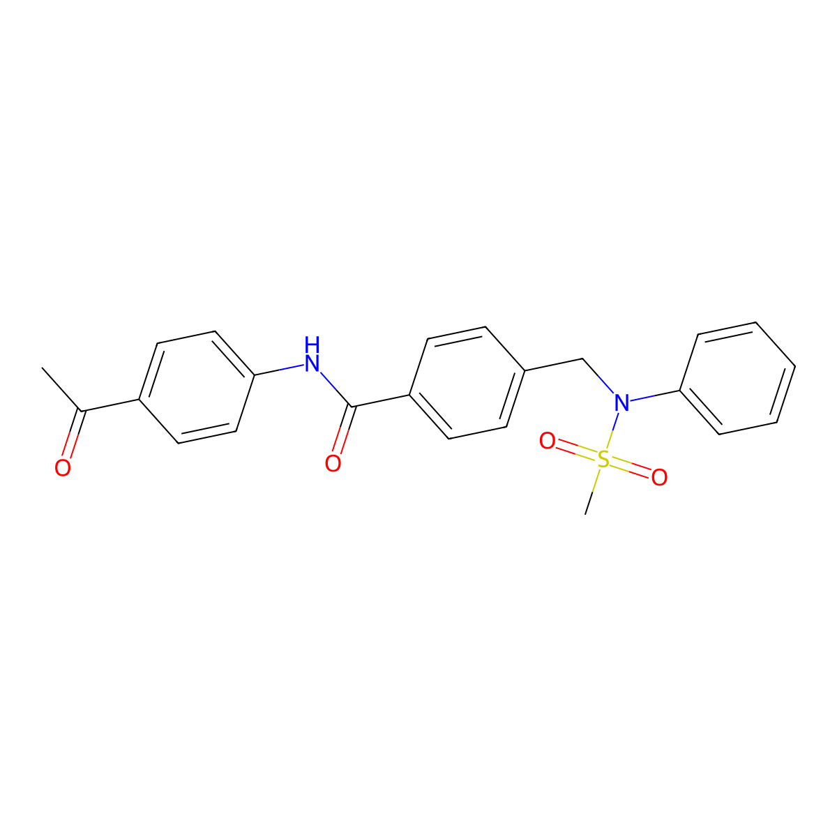 N-(4-acetylphenyl)-4-[(N-methylsulfonylanilino)methyl]benzamide molecular structure, CAS 333355-96-7