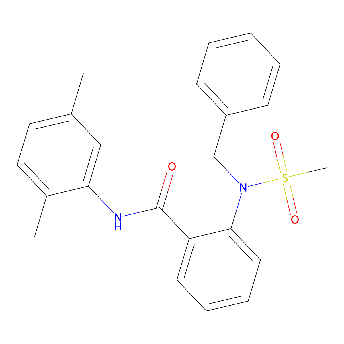 2-[benzyl(methylsulfonyl)amino]-N-(2,5-dimethylphenyl)benzamide molecular structure, CAS 333356-43-7